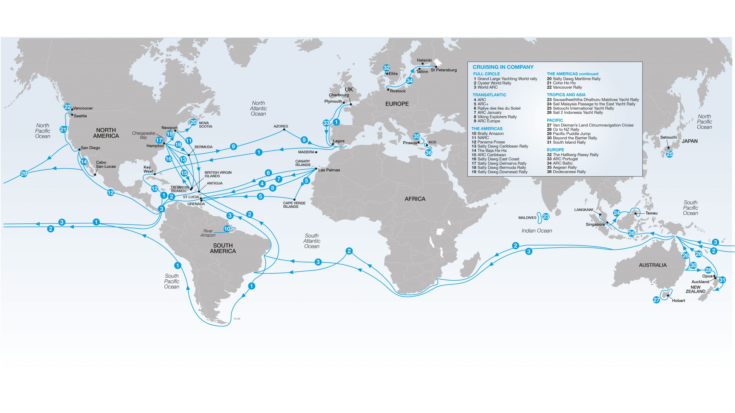 Yacht Charter Map